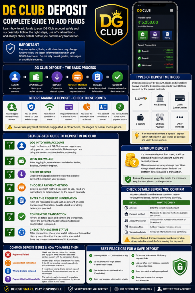 dg club deposit method